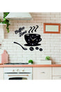 Decorative Coffee Time Kitchen Wall Clock And Accessories - Swordslife