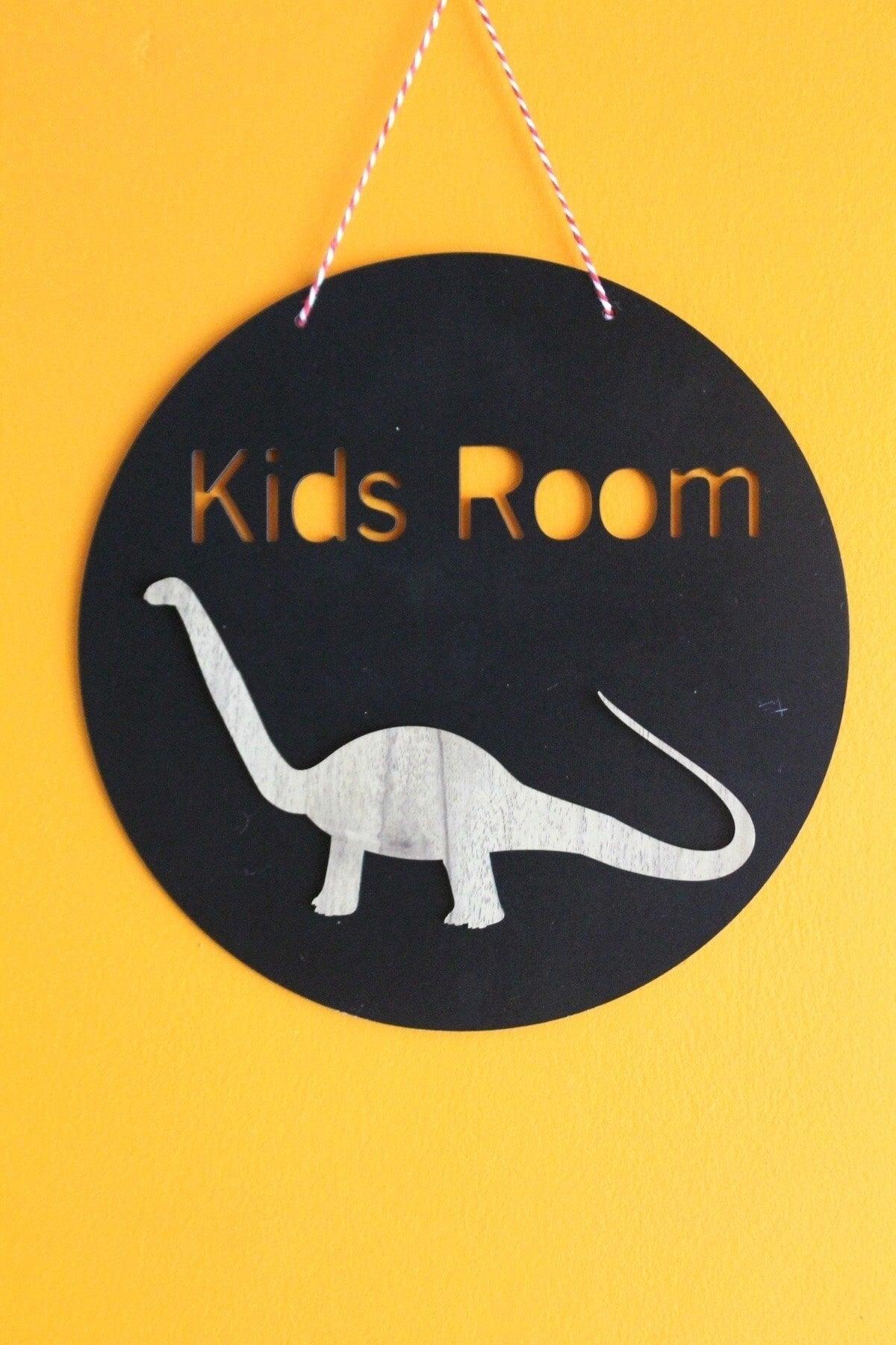 Decorative Kids Room Lake Dinosaur Black Kids Room Door & Wall Decoration - Swordslife