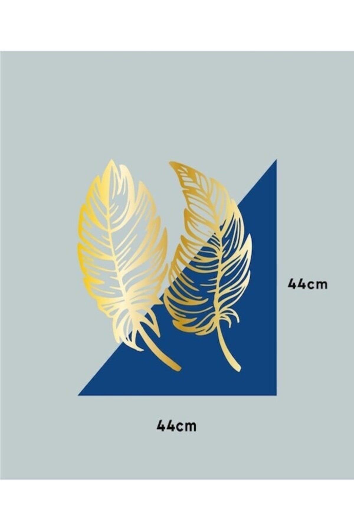 Decorative Feather Double Wall Decoration Gold - Swordslife