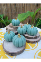 Decorative Mini Green Pumpkin Candle 6 Pieces 4*3 Cm - Swordslife