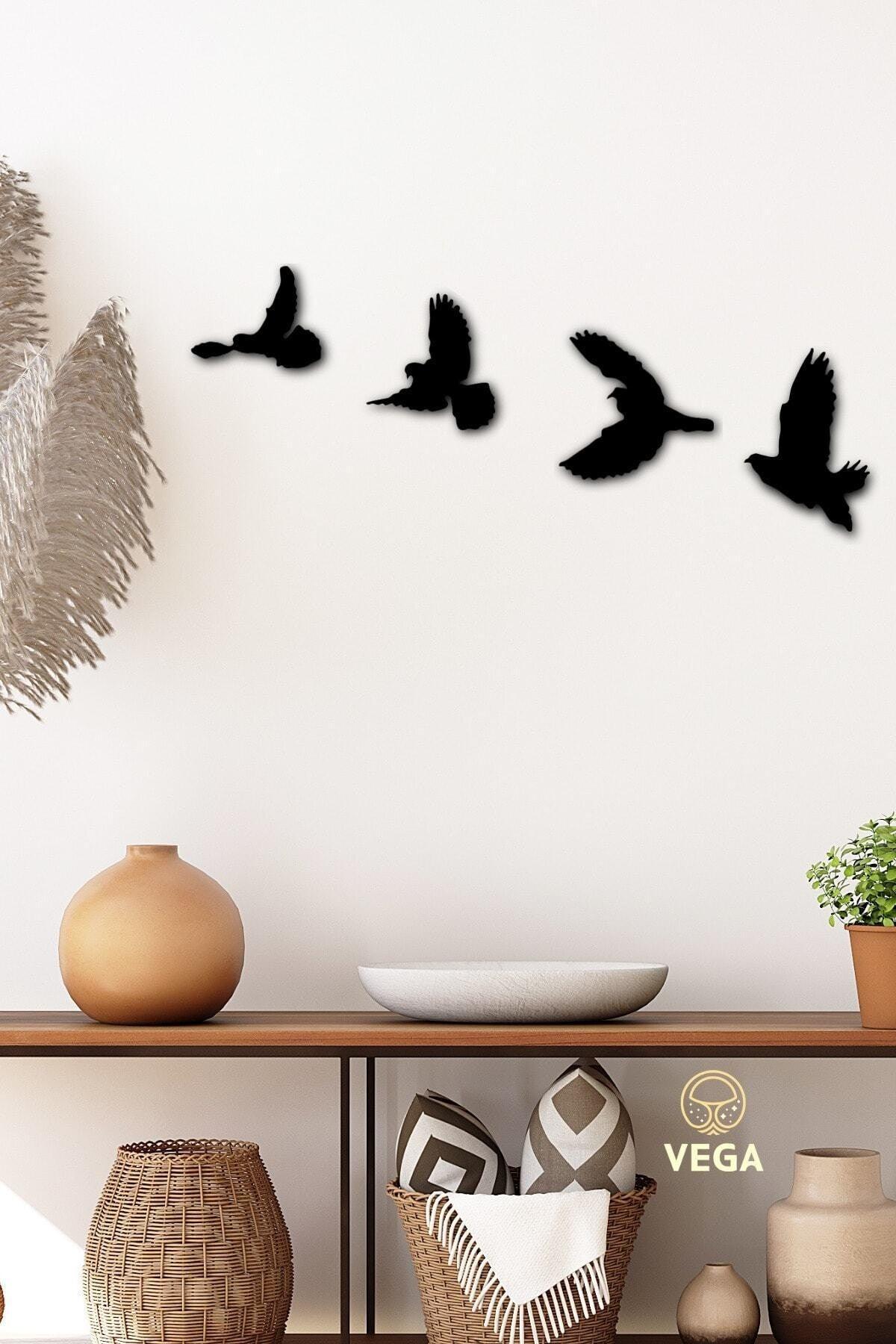 Decorative Modern Quad Bird Wall Ornament - Swordslife