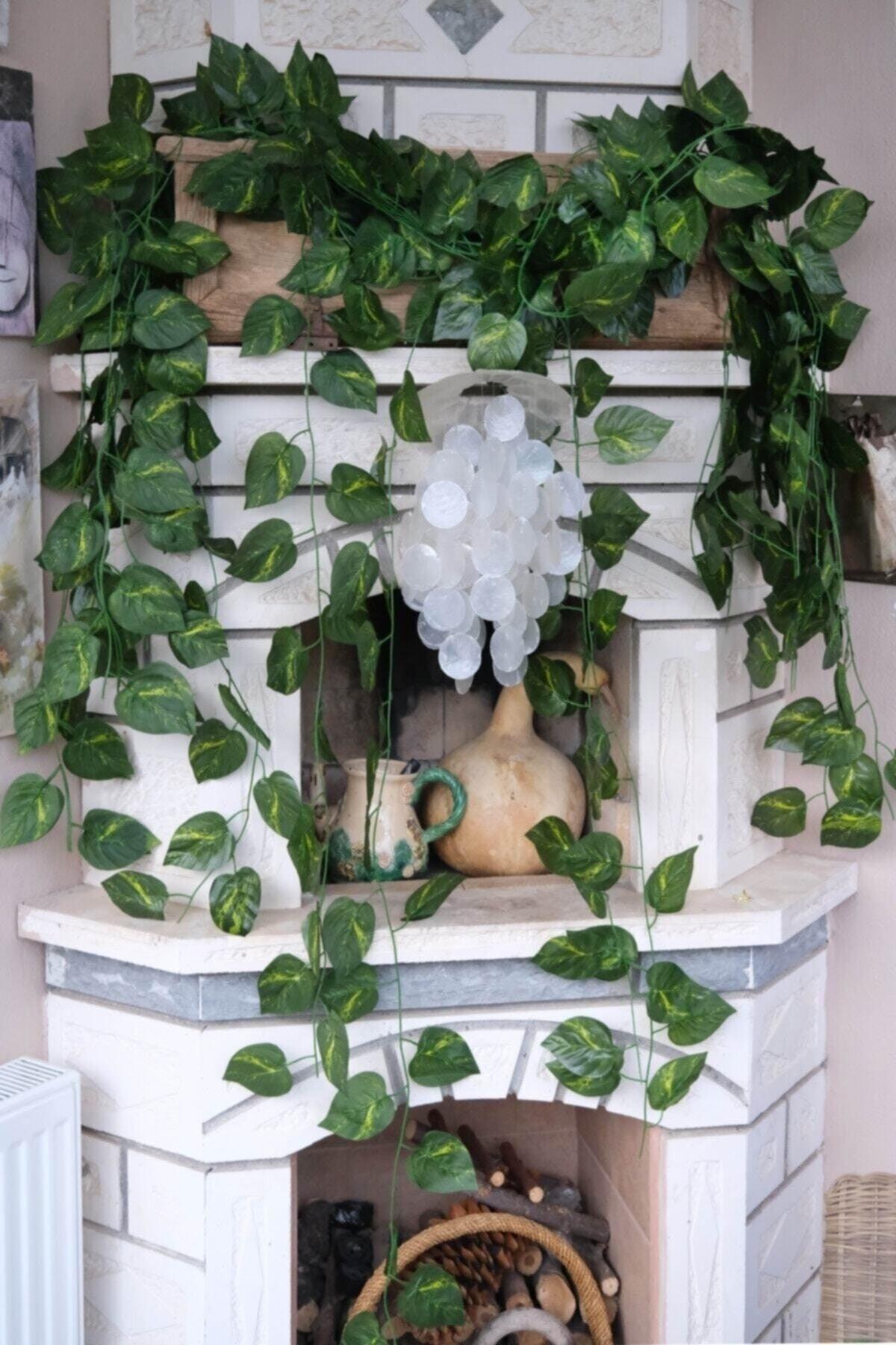 Artificial 230cm Ivy With Decorative Green Leaves And 3mt Fairy Led Daylight - Swordslife