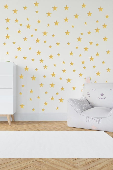 Decorative Star Wall Sticker Decal Gold - Swordslife