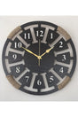 Dekoration Ahşap 3D Wanduhr - Draht Mesh Ip - Venge Farbe - Metal Scorpio Yelkovan - Swordslife