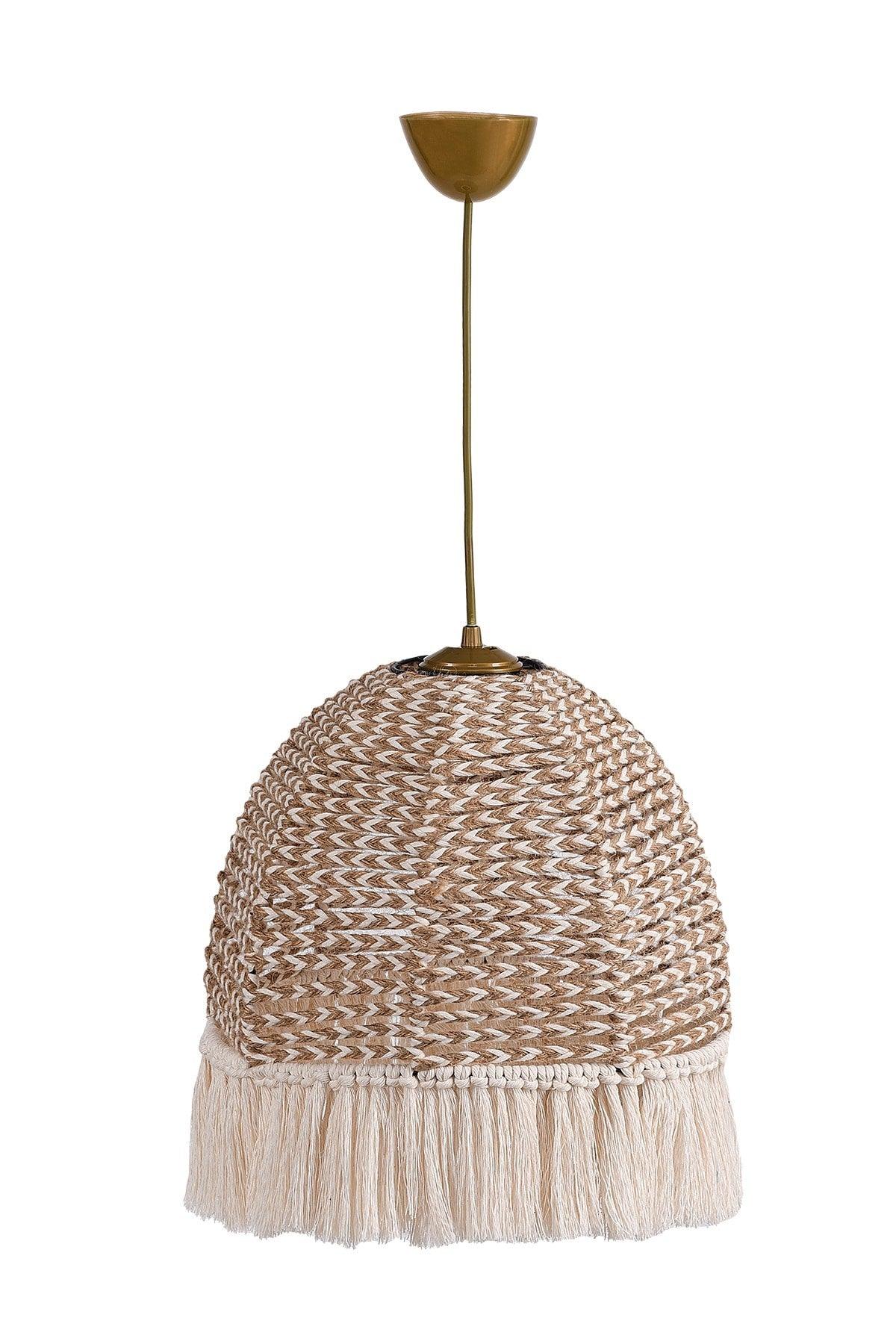 Delacorde Handmade Chandelier Jute Ecru Hnmd-42 - Swordslife