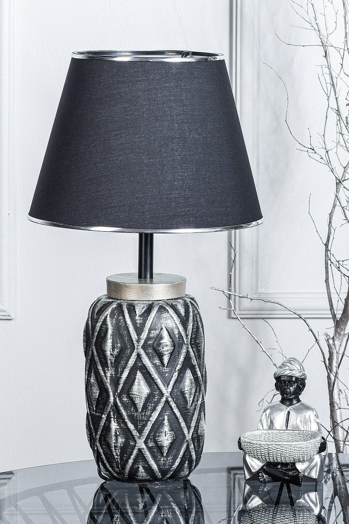 Delicat Ceramic Lampshade Black Silver Srmk-53 - Swordslife