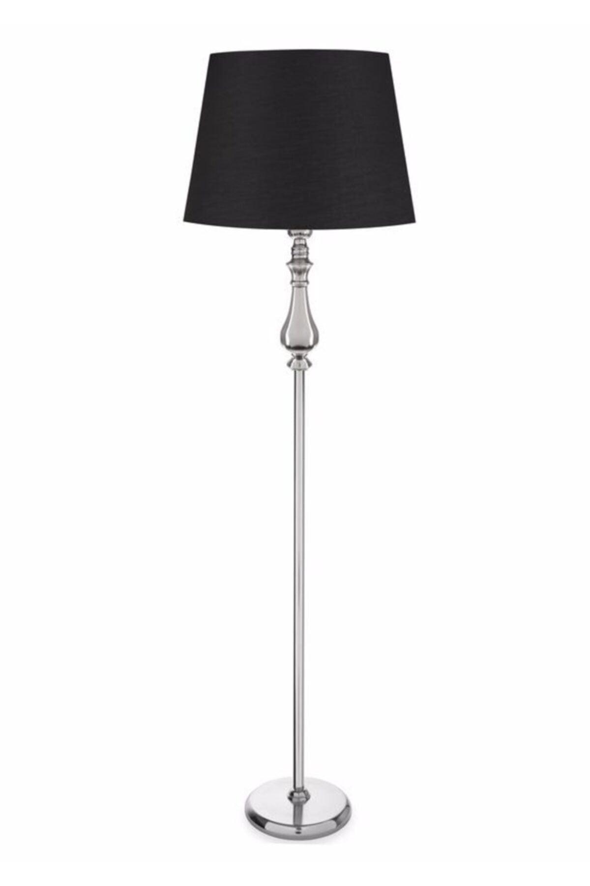 Narin Baba Chrome Plated Metal Leg Floor Lamp Black - Swordslife