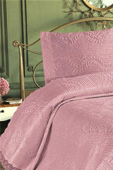 Deep Double Bedspread, Velvet Dowry Bedspread Double - Powder - Swordslife