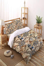 Patterned Double Linen Duvet Cover Set Nyds-15 - Swordslife