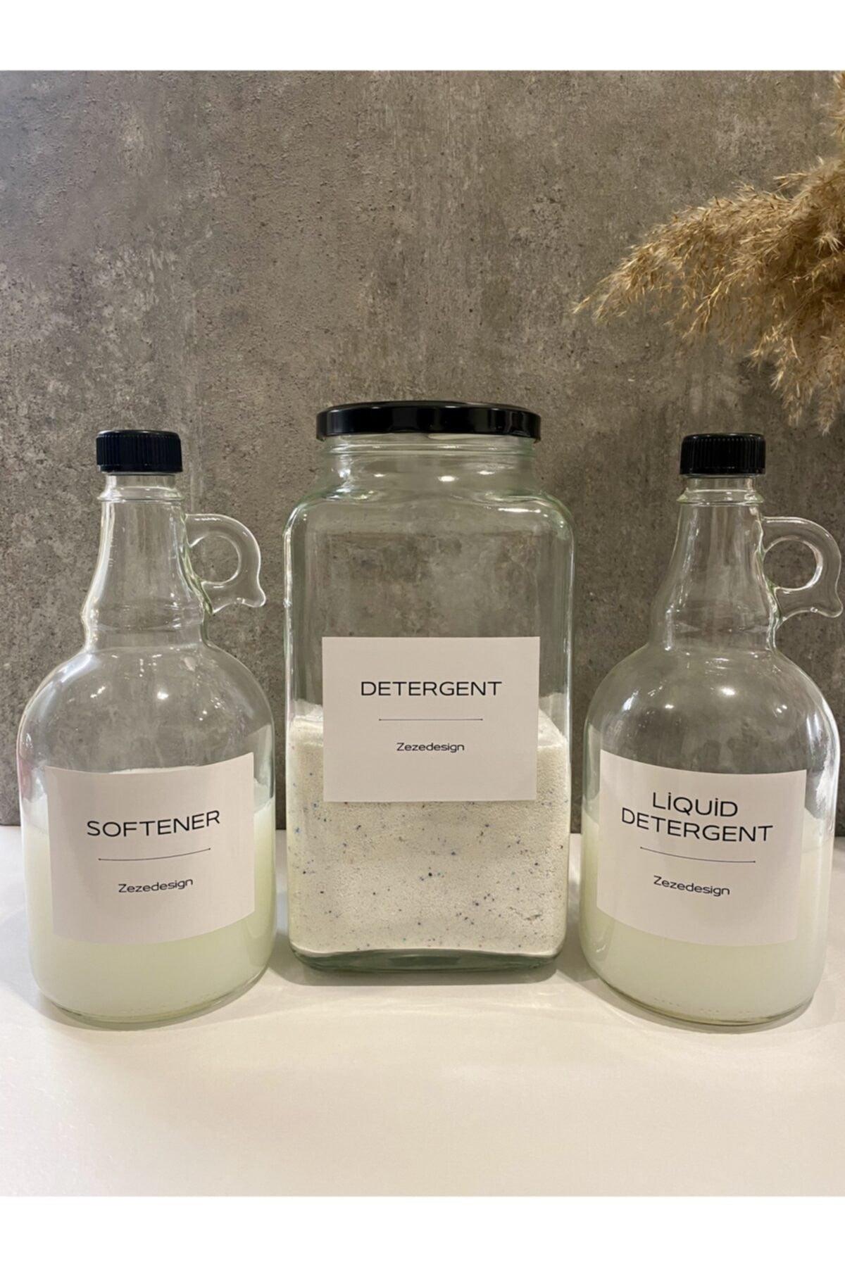 Detergent Jar 3000ml-gallon Softener Bottle 1000ml -gallon Liquid Detergent Bottle 1000ml Glass - Swordslife