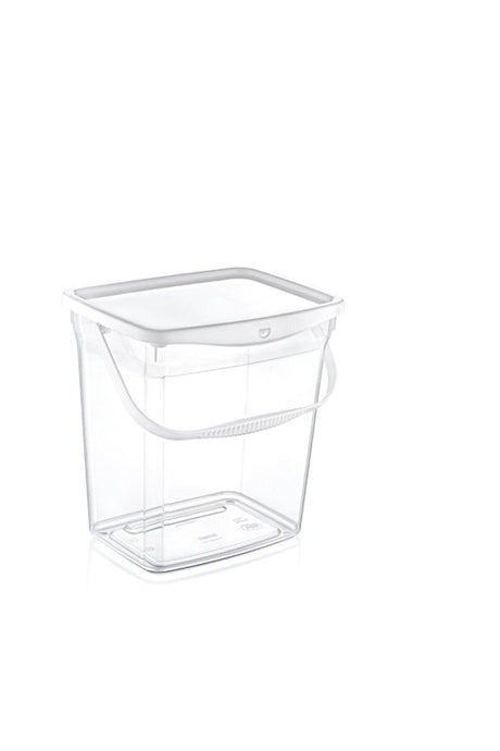 Detergent mit White Lid Portable Detergent Storage Box 6 Lt Transparent - Swordslife