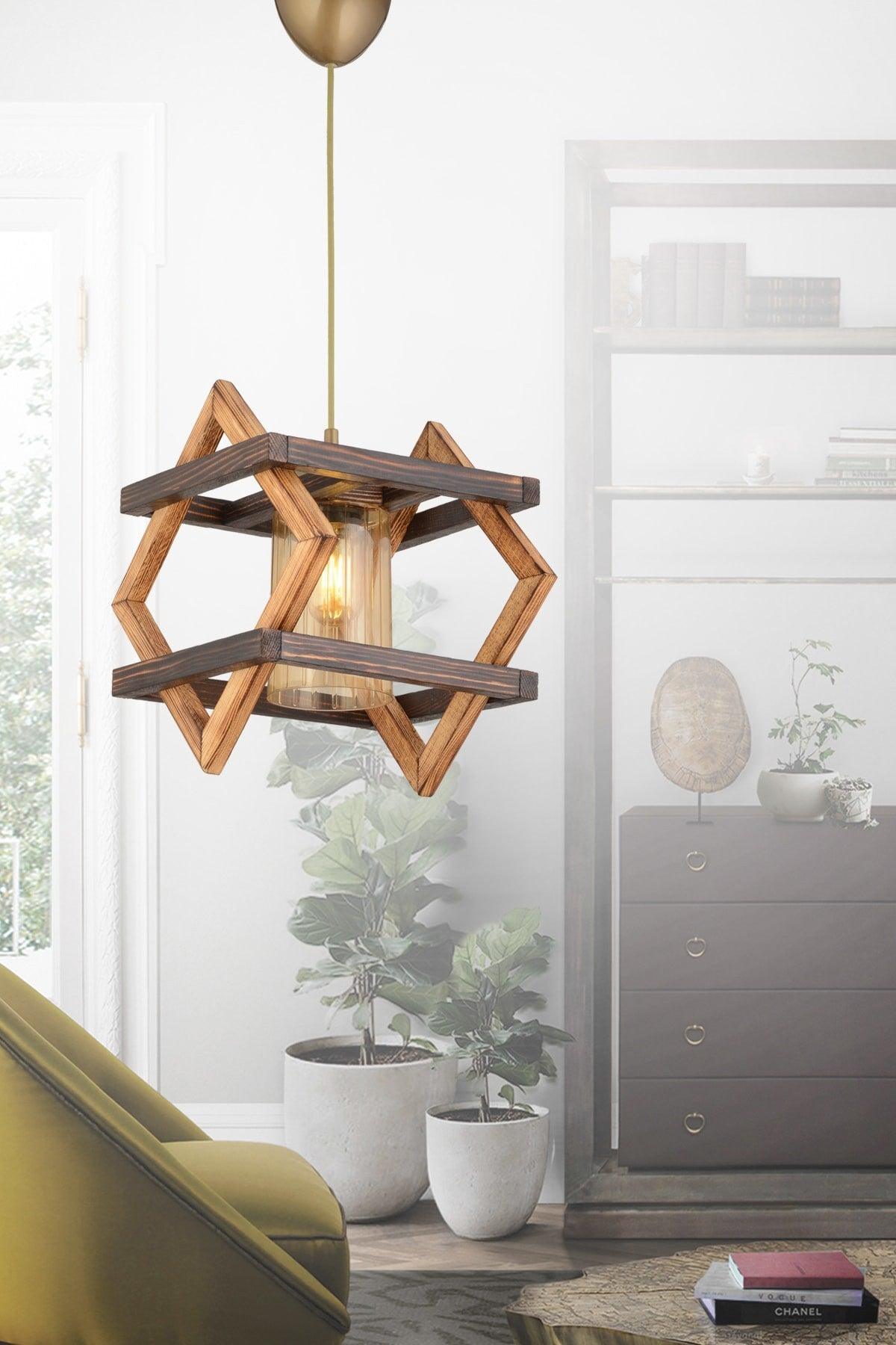 Diamond Wood Pendant Chandelier - Swordslife