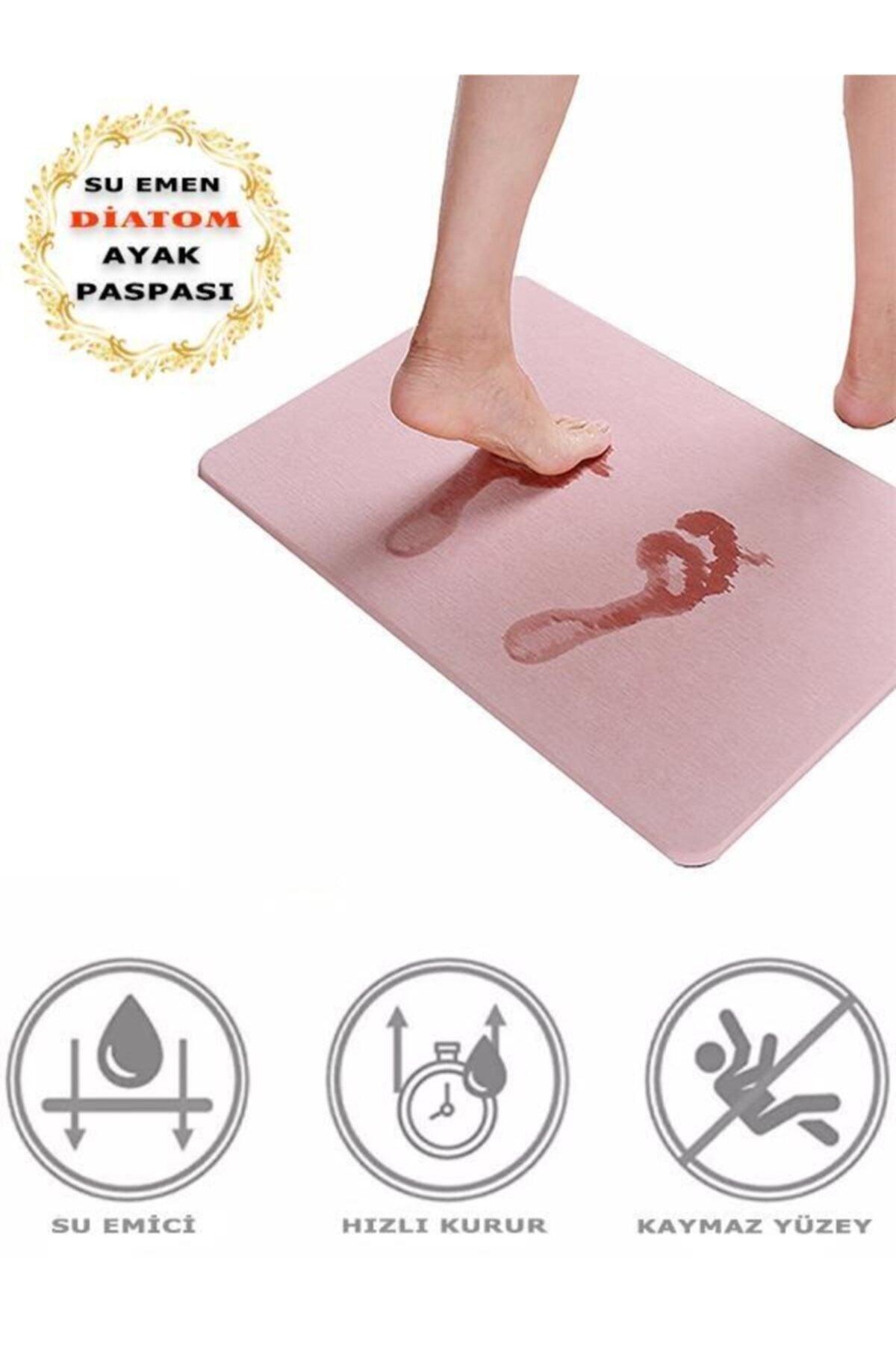 Diatom Bath Mat Water Absorbent Doormat Non-Slip Floor Mat Ablution Mat - Love - Swordslife