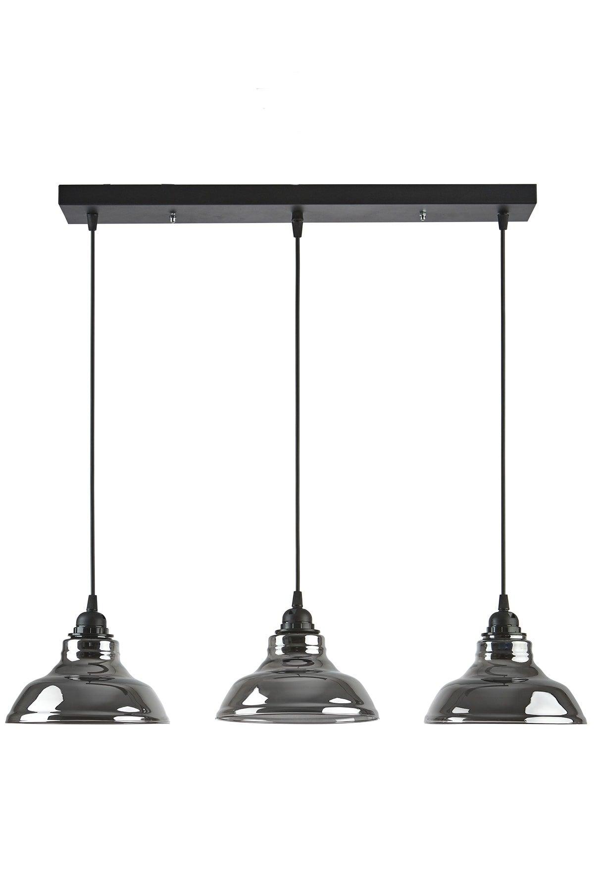 Dilberay Luxury Modern Lined Smoked 3 Piece Chandelier - Swordslife