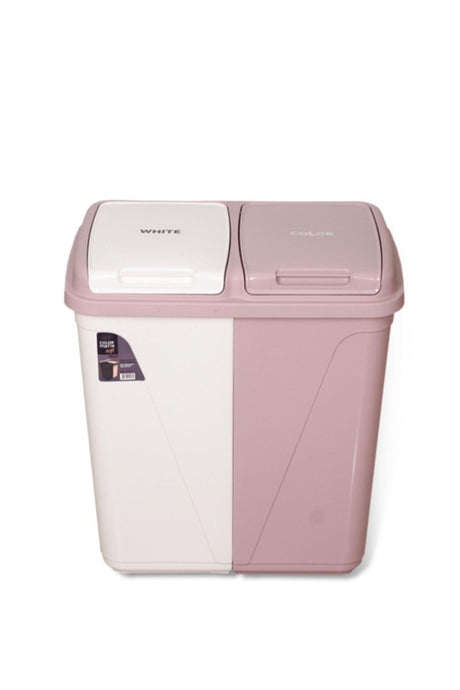 Dirty Laundry Basket 2 Pcs Colored And White Separated Double Compartment 45+45 şt - Swordslife