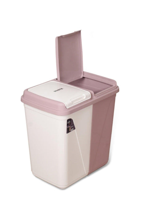 Dirty Laundry Basket 2 Pcs Colored And White Separated Double Compartment 45+45 şt - Swordslife