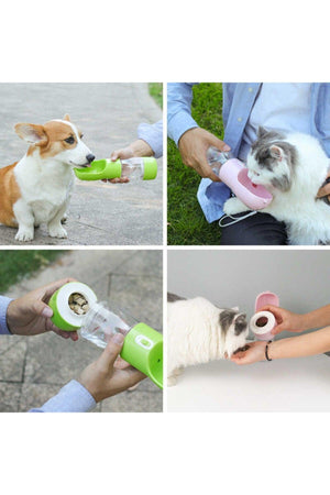 Dog Travel Drinker And Food Container Pink