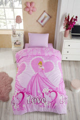 Natural Healthy Snow White Pink Single Girl Duvet Cover Set - Swordslife