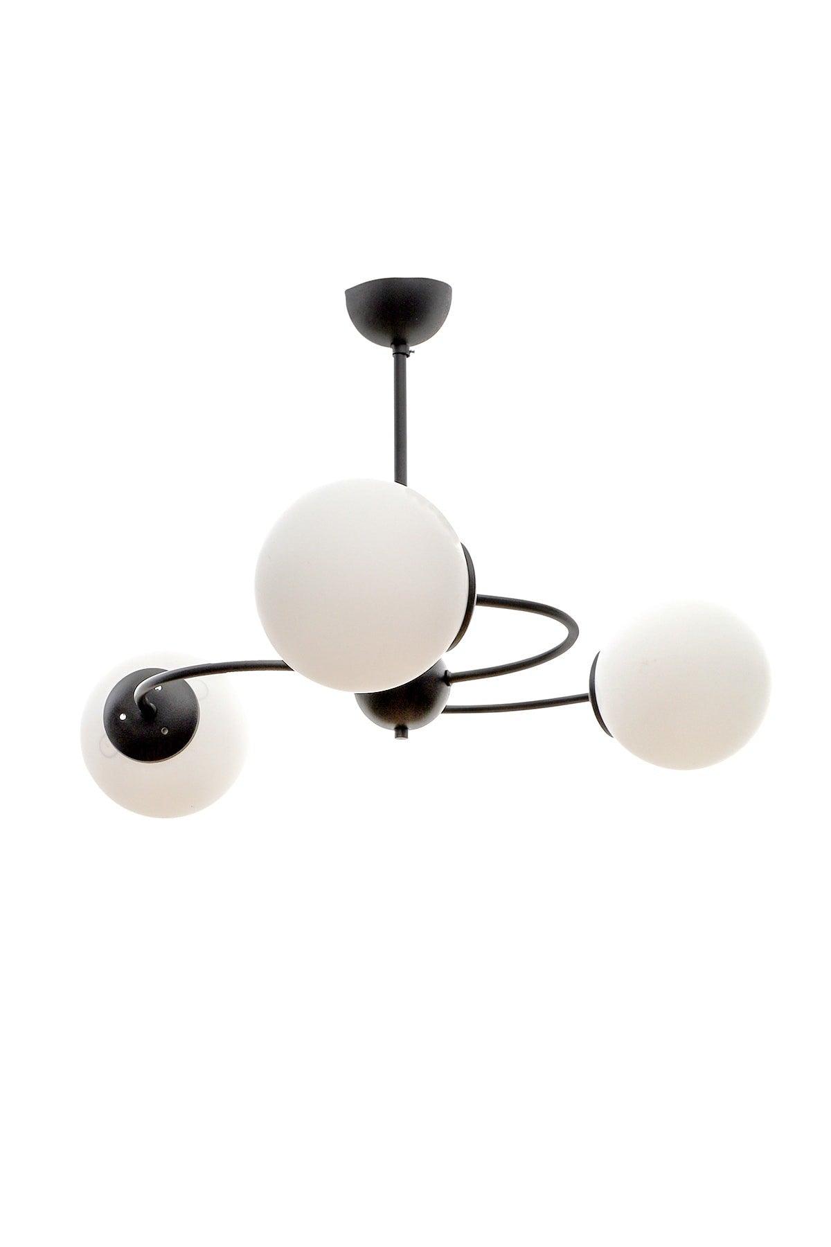 Mobile 3rd Black and White Glass Chandelier - Swordslife