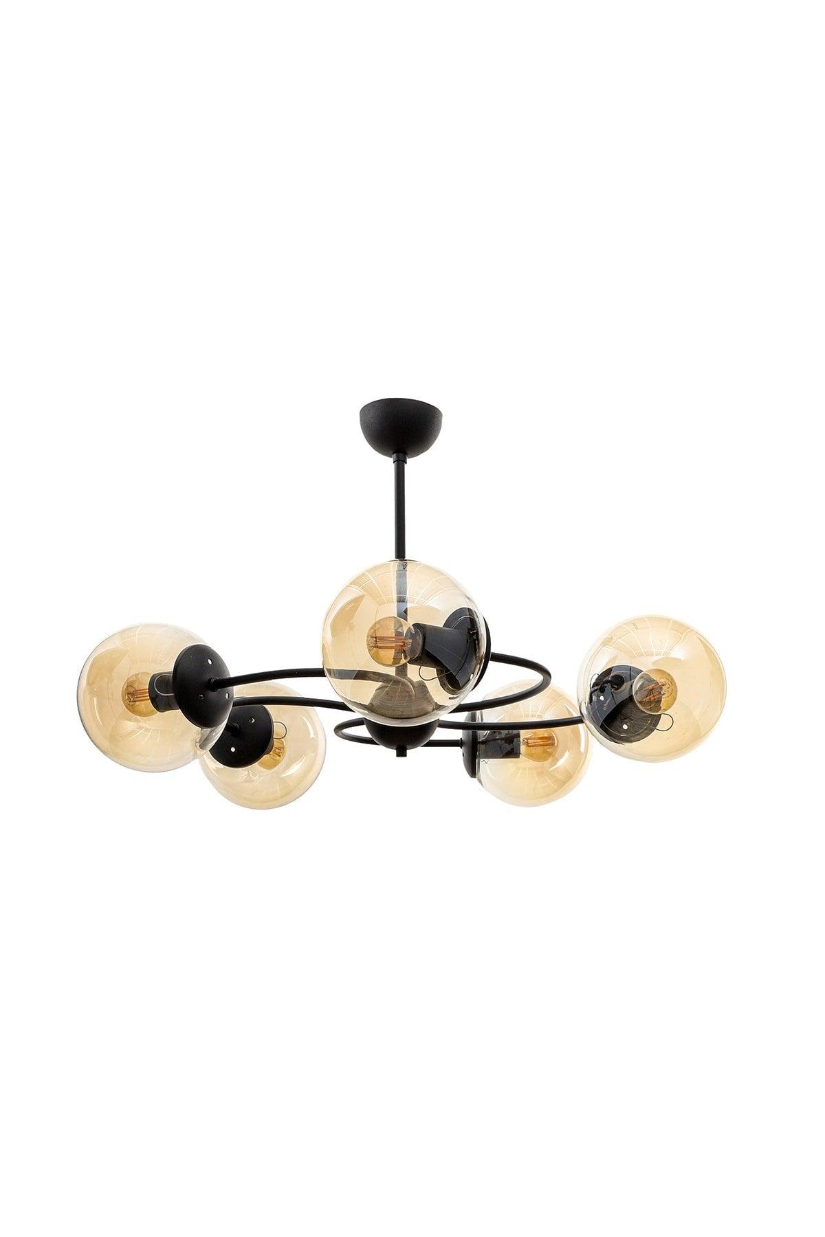 Tropical 5th Black-honey Glass Chandelier - Swordslife