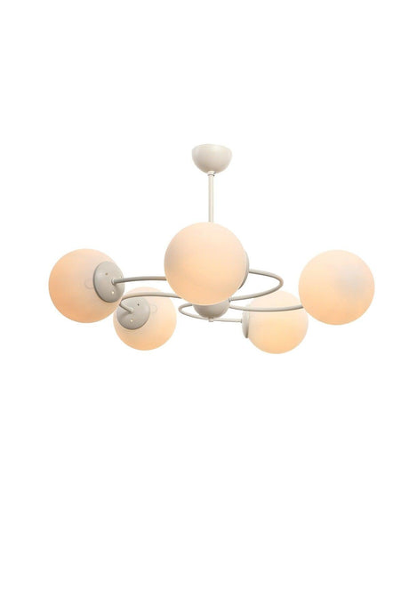 Mobile 5th White-white Glass Chandelier - Swordslife