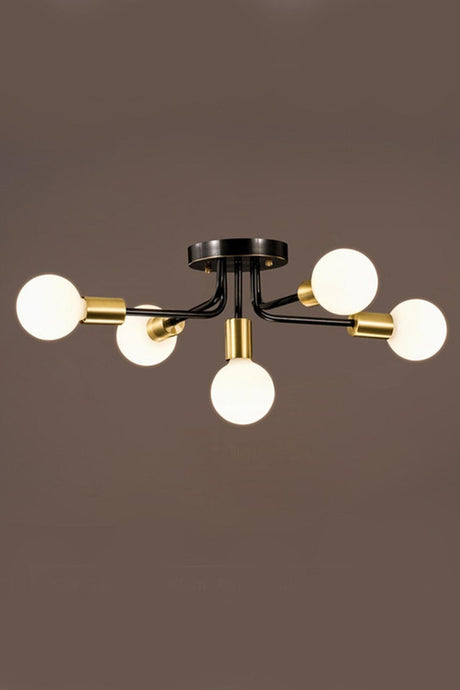 Loop Modern Design Black Color Five Chandelier - Swordslife