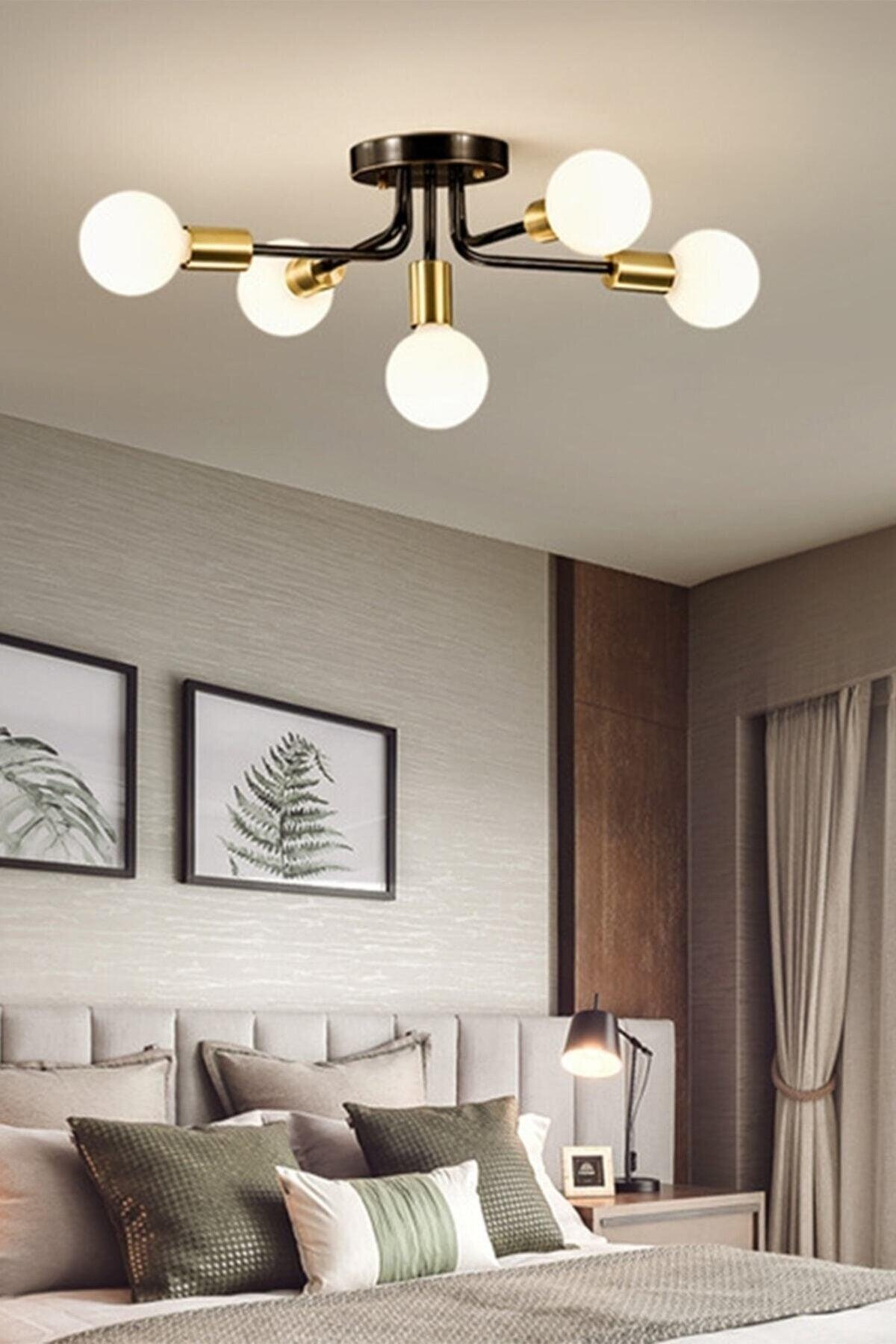 Cycle Modern Design Black Color ((without glass)) Five Chandelier - Swordslife