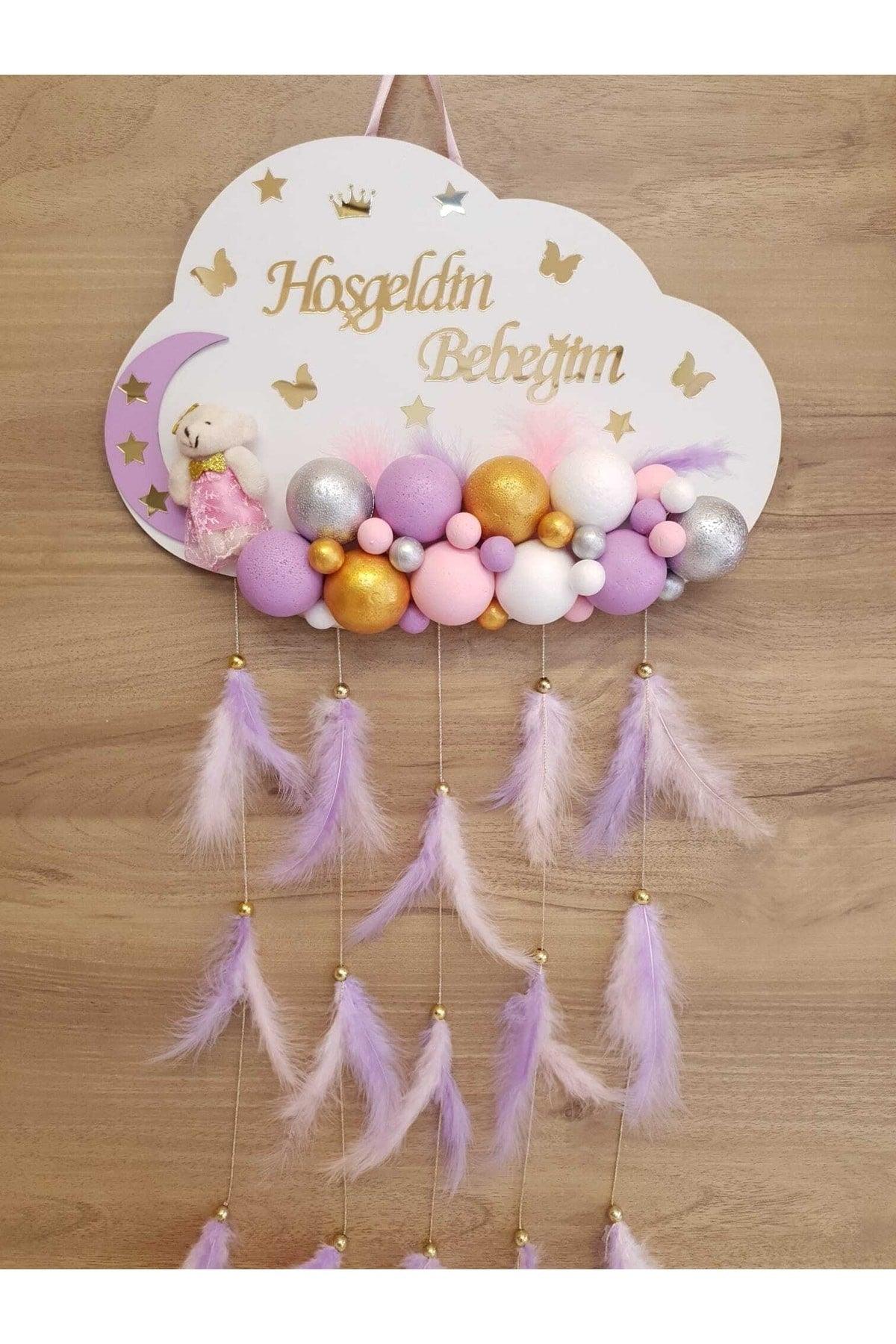 Door Decoration Wooden Cloud Door Baby Room Name Holder Styrofoam Bulk - Swordslife