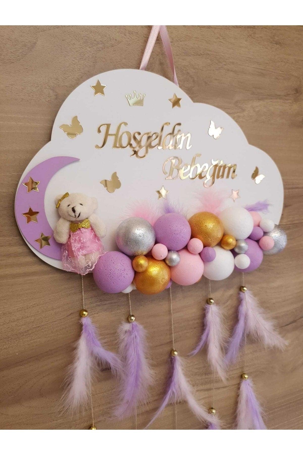 Door Decoration Wooden Cloud Door Baby Room Name Holder Styrofoam Bulk - Swordslife