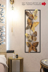 Doreart Butterfly Metal Wall Painting , Home Office Wall Board - Swordslife