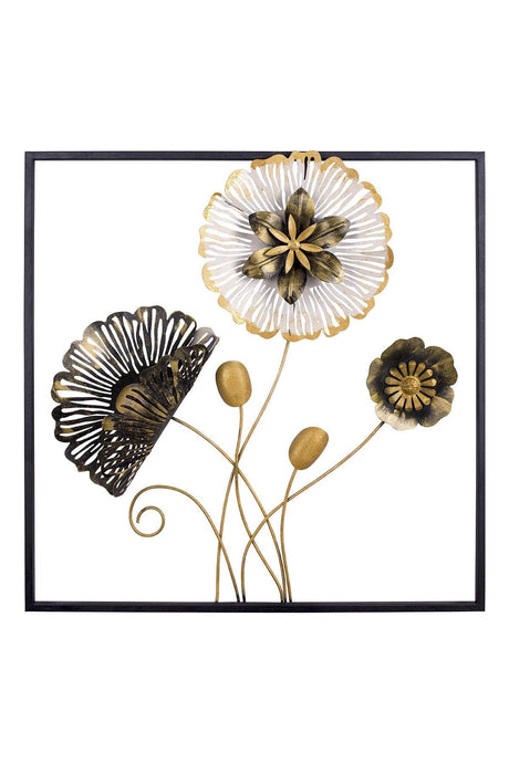 Doreart Flower Metal Wall Painting, Home Office Wall Board - Swordslife