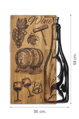 Doreart Wine Wood & Metal Wall Painting, Home Office Wall Board - Swordslife