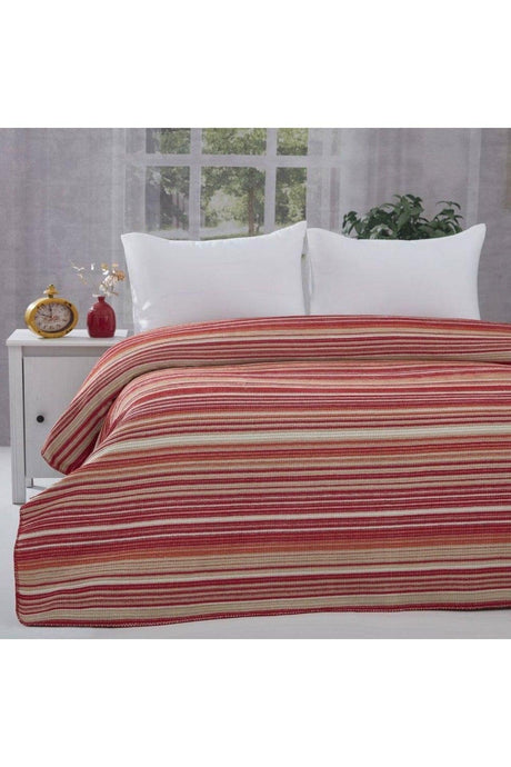 Four Seasons Blanket Pique Pinstripe Orange Double - Swordslife