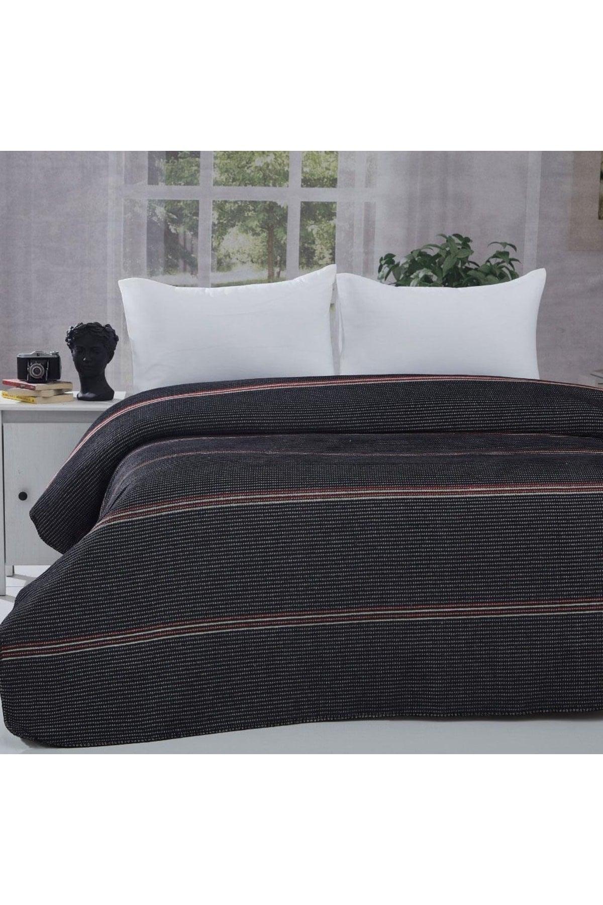 Four Seasons Blanket Pique Black Single Striped Double - Swordslife