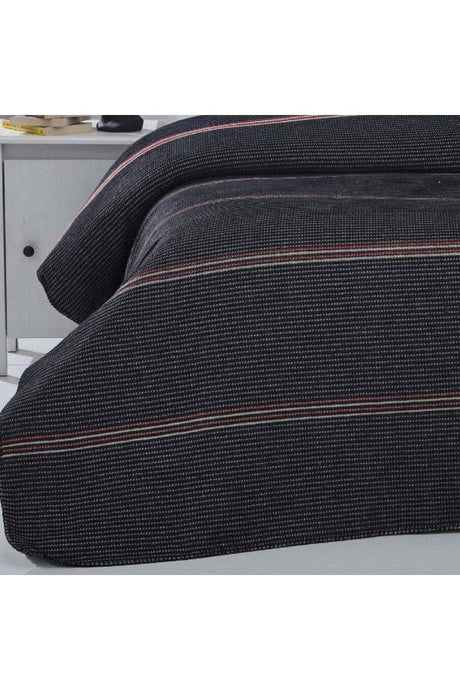 Four Seasons Blanket Pique Black Single Striped Double - Swordslife