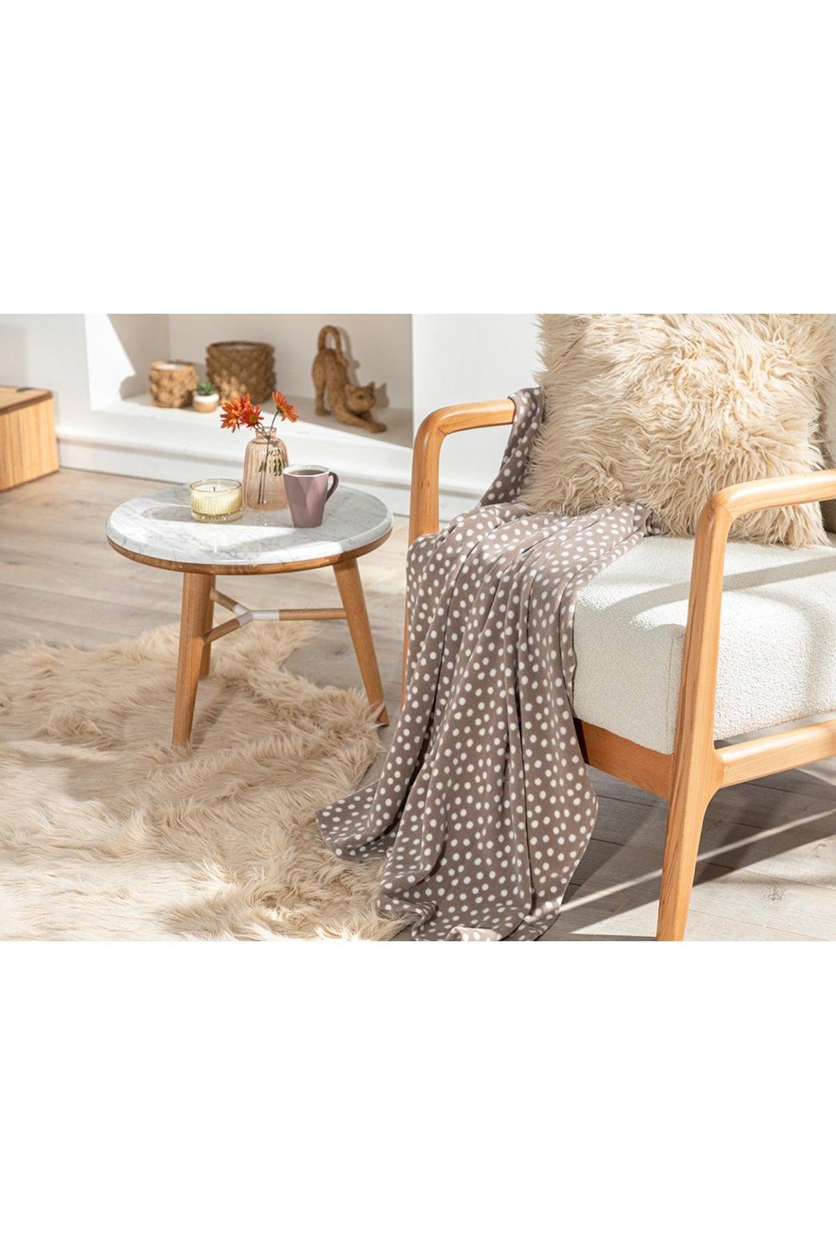 Dots Polar Tv Blanket 120x170 Cm Stone Color - Swordslife