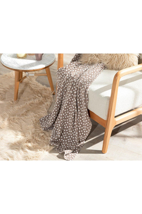 Dots Polar Tv Blanket 120x170 Cm Stone Color - Swordslife