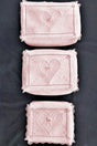 Dowry Velvet Heart Embroidered Powder 3pcs