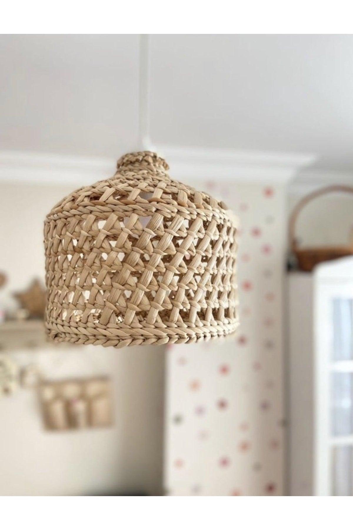 Draht Mesh Bambu Rattan Chandelier 30cm (nicht enthalten) - Swordslife