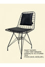 Wire Chair Back Cushion Black Leather(CHAIR