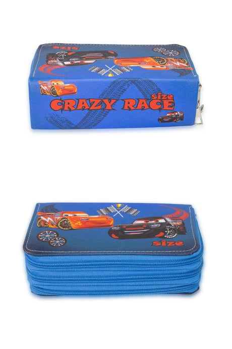 Lightning Mcqueen Themed Three Compartment Pencil Case