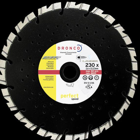 DRONCO Diamond Cutting Wheel - Excellent Speed / 230x2,6x22 - Swordslife