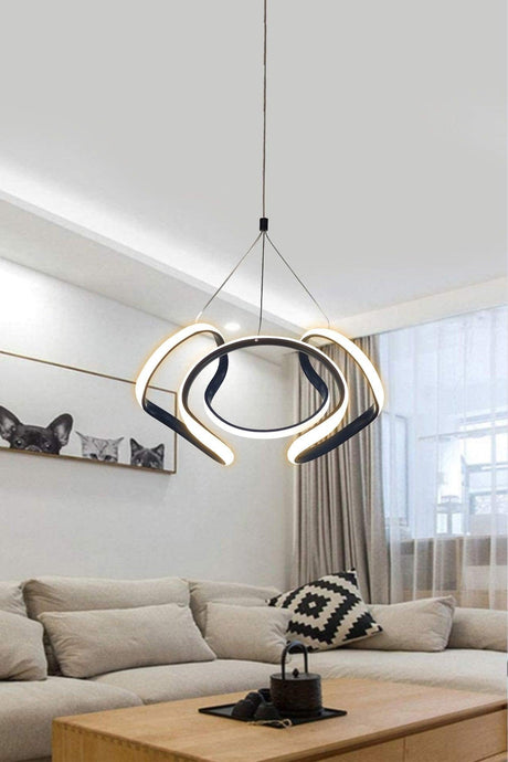 Dron Pendant Lamp Black Color Led Chandelier Daylight Modern Led Chandelier - Swordslife
