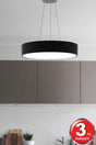 Drum 40cm (Black Case, Yellow Light) Led Pendant Lamp Led Chandelier - Swordslife