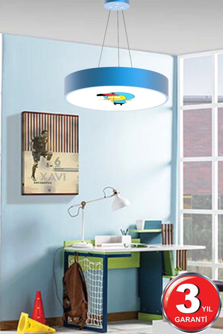 Drum-40cm ( King Şakir ) Modern Led Kids Room Led Chandelier - Swordslife