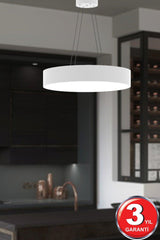 Drum 40cm (White Case, White Light) Led Pendant Lamp Led Chandelier - Swordslife