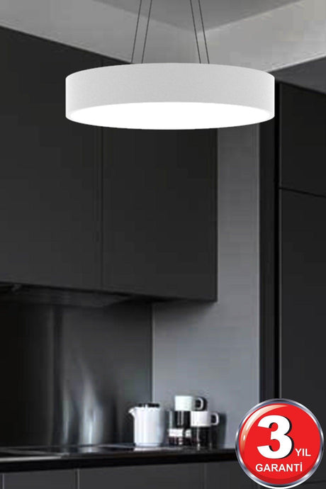 Drum 40cm (White Case, Yellow Light) Led Pendant Lamp Led Chandelier - Swordslife