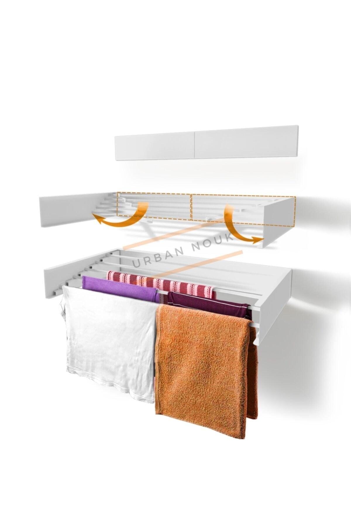 Dryer Clothes Rack - Wall Mounted Laundry Rack - Patented Design (WHITE-70CM) - Swordslife