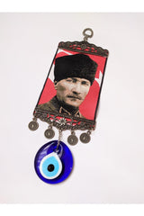 Wall Decoration, New Season, Atatürk Carpet Model 28x10 Cm Glass Evil Eye Beads Wall Ornament - Swordslife