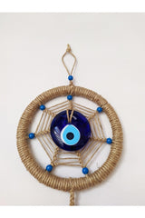 Wall Decoration, New Season, Spider Web Mesh Rope Model 13x13 Cm Glass Evil Eye Beads Wall Ornament - Swordslife